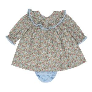 Layla Green & Blue Floral Diaper Cover Set